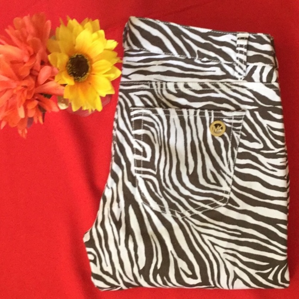 Michael Kors Zebra Print Skinny Jeans size 6